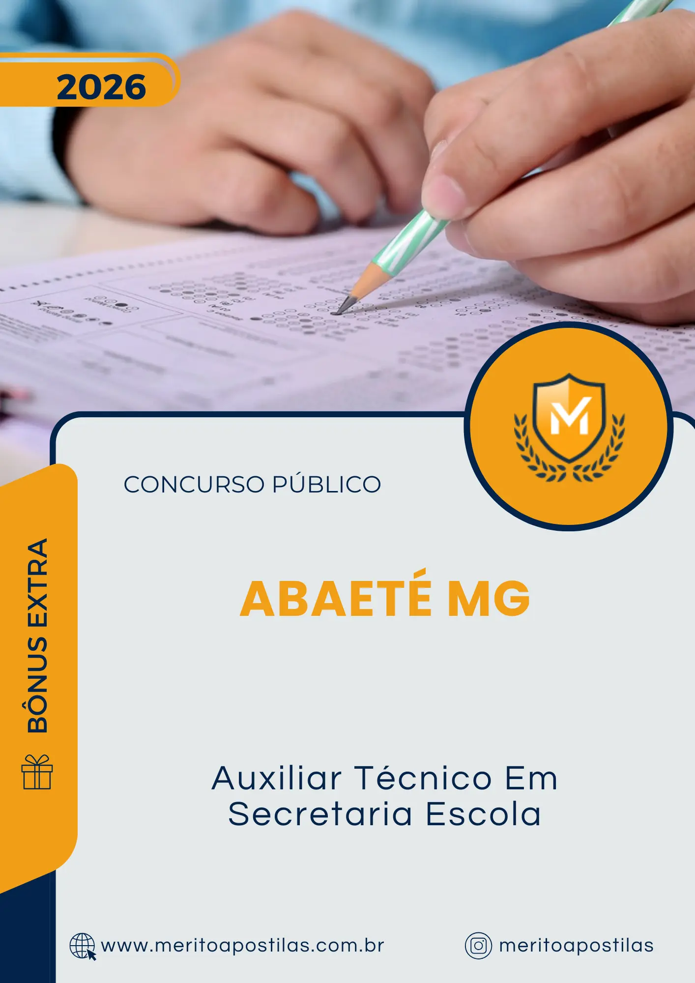 Apostila Auxiliar Técnico Em Secretaria Escola Prefeitura de Abaeté MG 2026