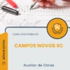 Apostila Auxiliar de Obras Prefeitura de Campos Novos SC 2025