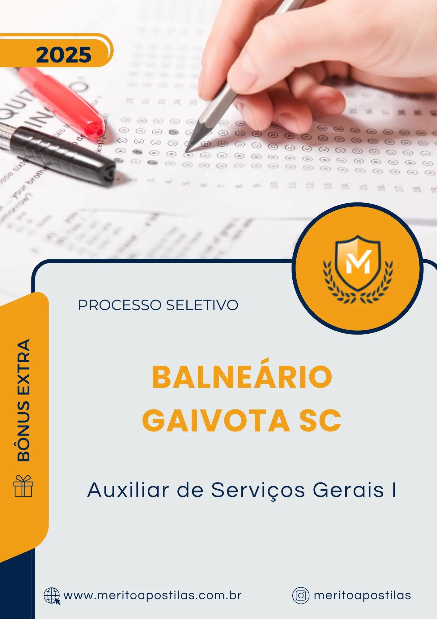 Apostila Auxiliar de Serviços Gerais I Prefeitura de Balneário Gaivota SC 2025