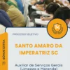 Apostila Auxiliar de Serviços Gerais Limpeza e Merenda Prefeitura de Santo Amaro da Imperatriz SC 2025