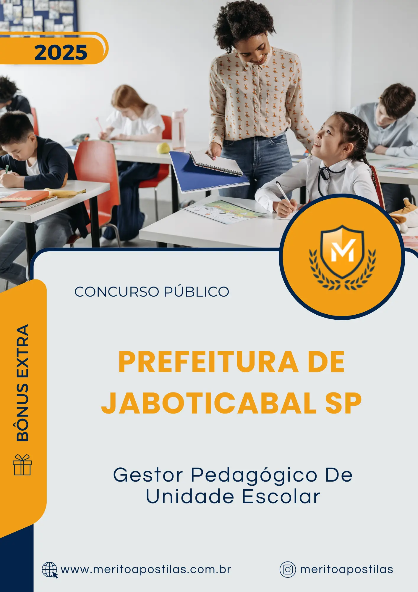 Apostila Gestor Pedagógico De Unidade Escolar Prefeitura de Jaboticabal SP 2025