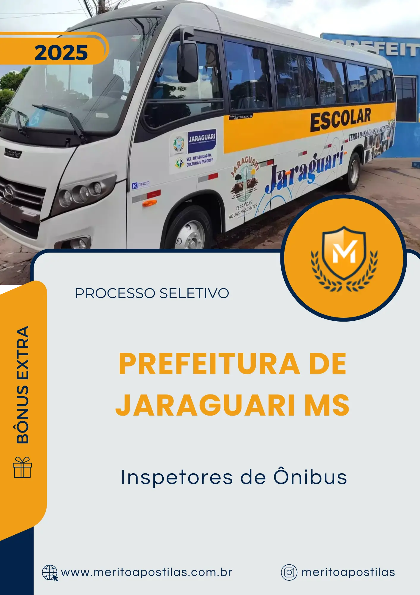 Apostila Inspetores de Ônibus Prefeitura de Jaraguari MS 2025