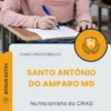 Apostila Nutricionista do CRAS Prefeitura de Santo Antônio do Amparo MG 2026