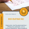 Apostila Operador de Equipamentos I Máquina pesada como motoniveladora Escavadeira Hidráulica e Retroescavadeira Prefeitura de Rio Rufino SC 2025