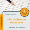 Apostila Operador de Maquinas Prefeitura de São Valério do Sul RS 2025