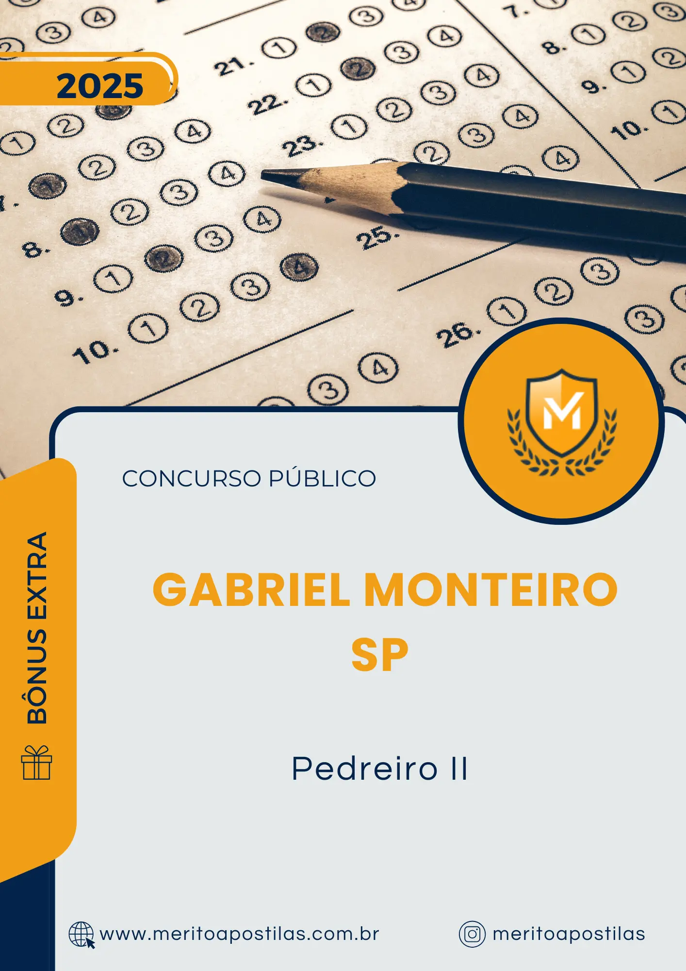 Apostila Pedreiro II Prefeitura de Gabriel Monteiro SP 2025