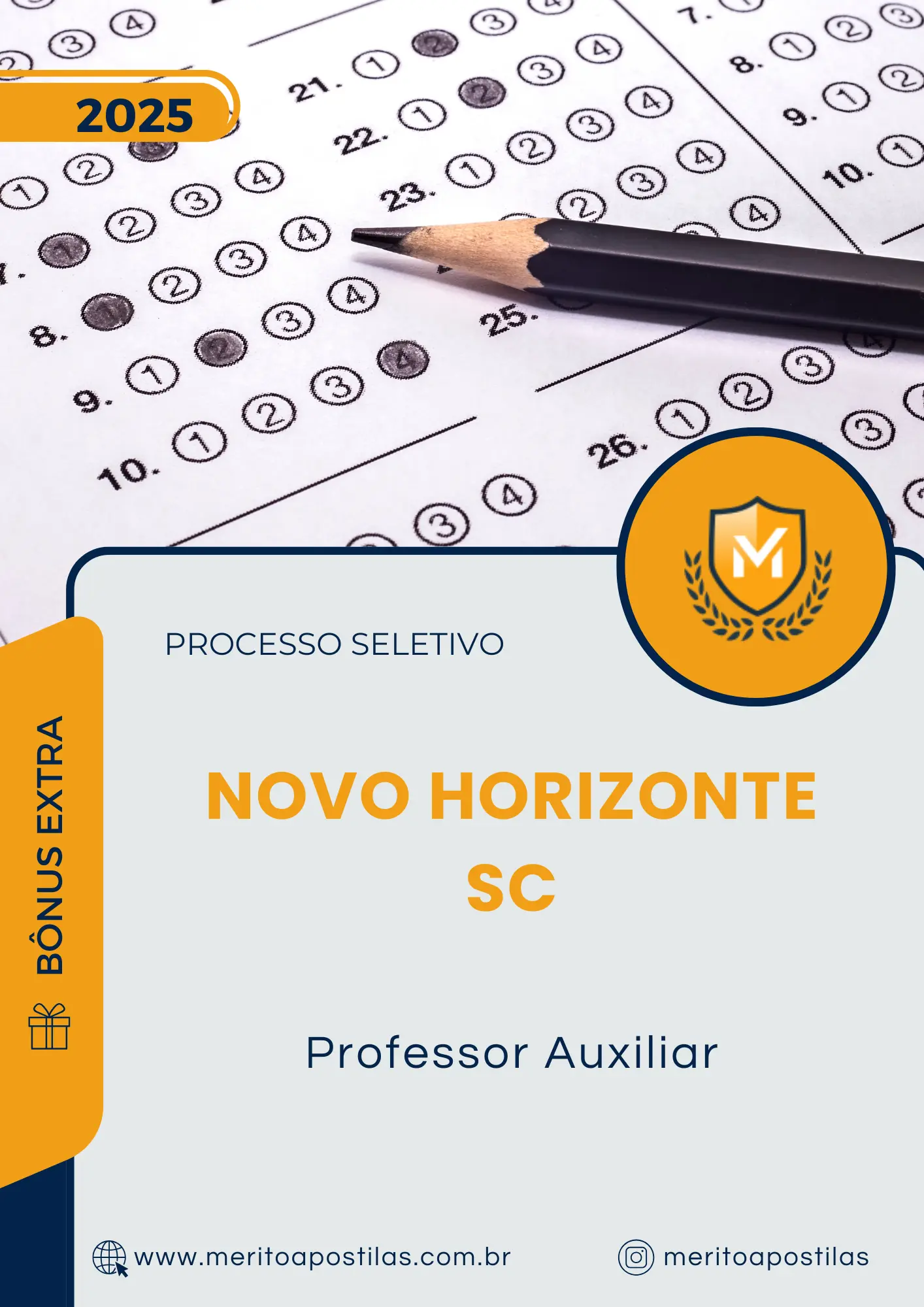 Apostila Professor Auxiliar Prefeitura de Novo Horizonte SC 2025