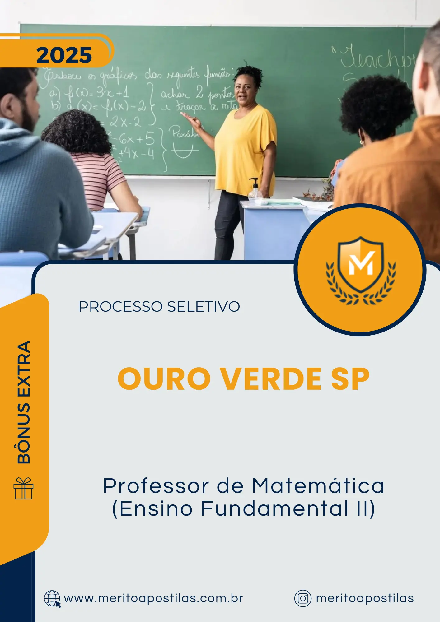Apostila Professor de Matemática Ensino Fundamental II Prefeitura de Ouro Verde SP 2025