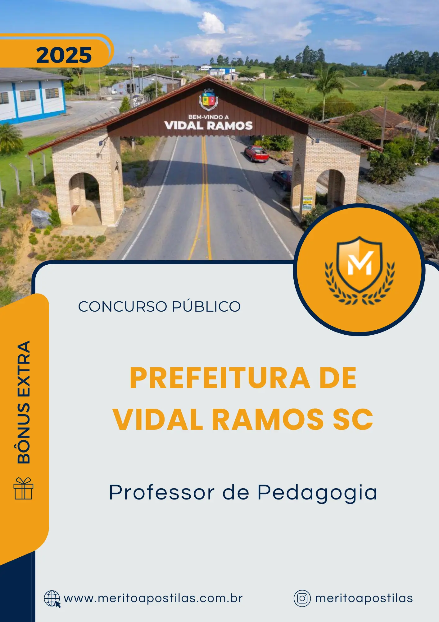 Apostila Professor de Pedagogia Prefeitura de Vidal Ramos SC 2025