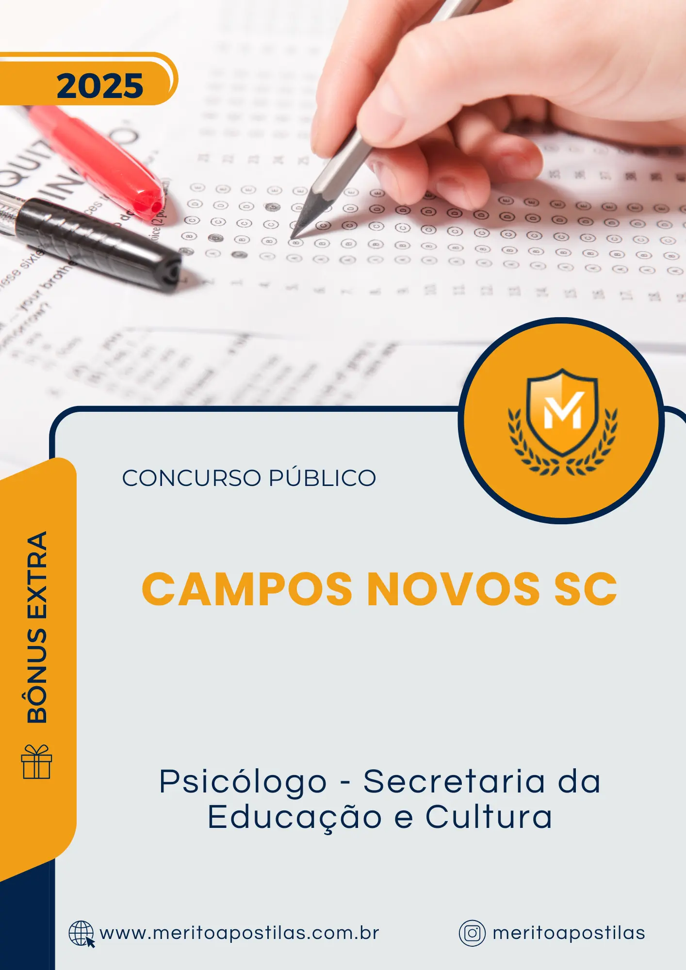 Apostila Psicólogo Secretaria da Educação e Cultura Prefeitura de Campos Novos SC 2025
