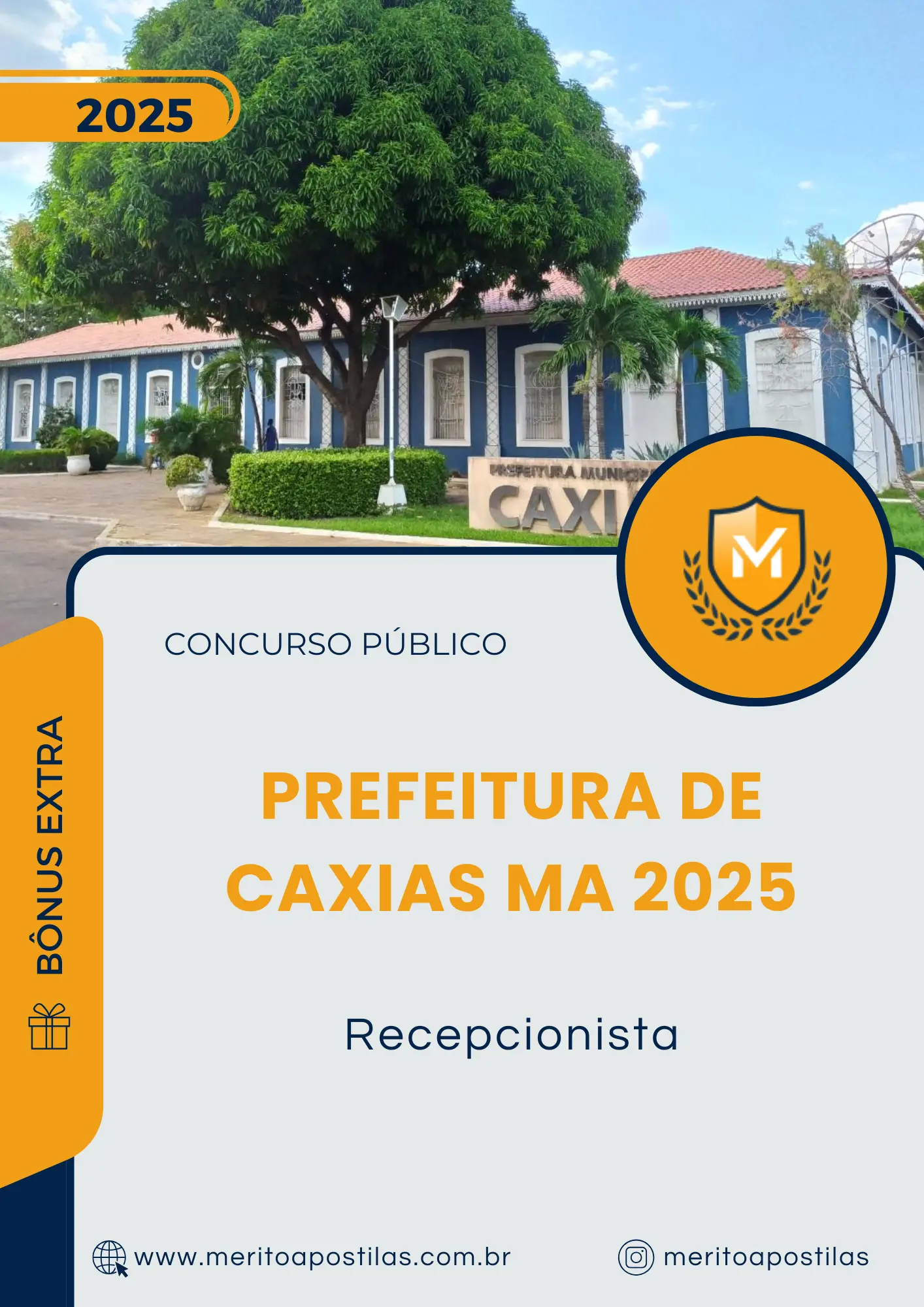 Apostila Recepcionista Prefeitura de Caxias MA 2025