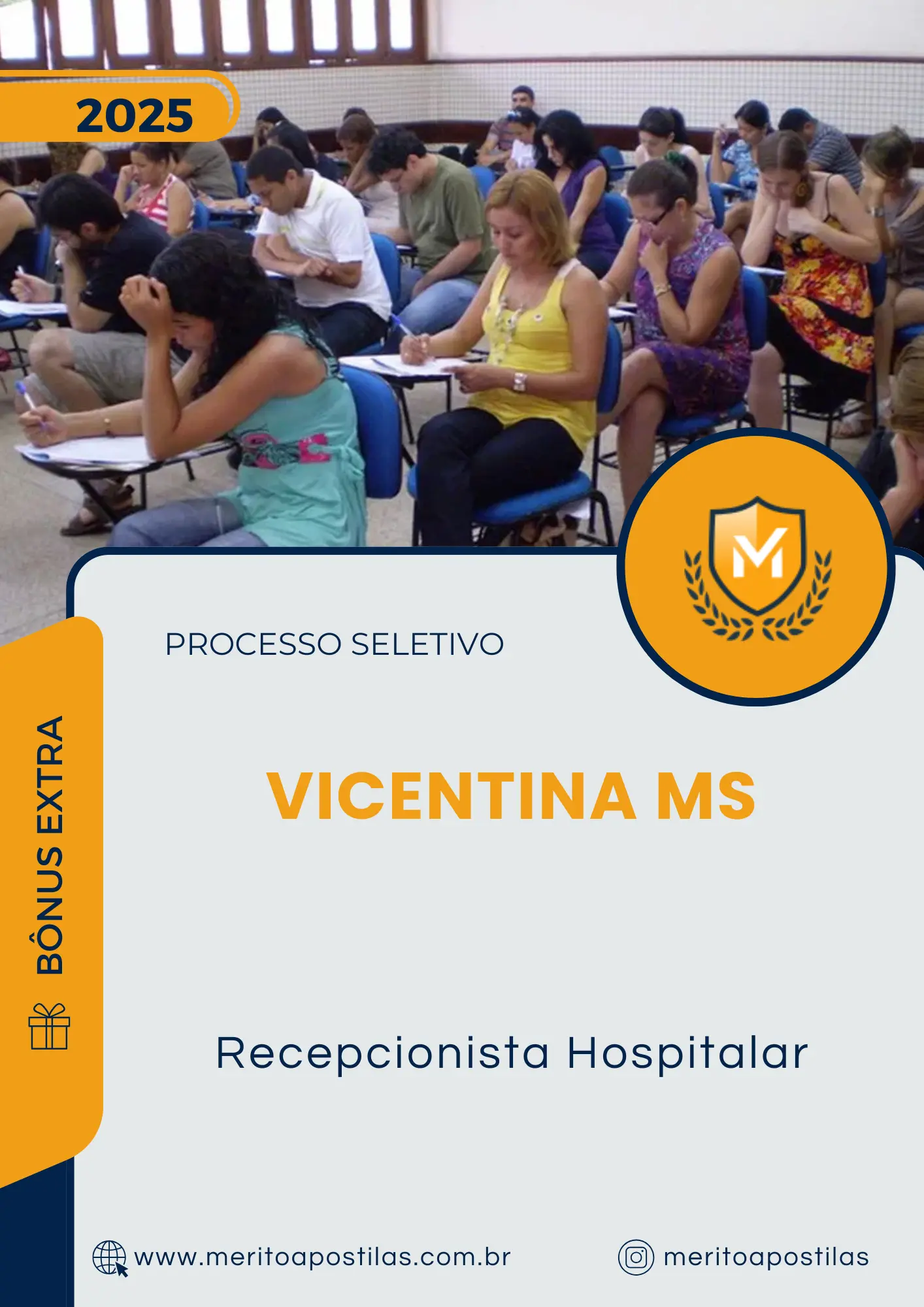 Apostila Recepcionista Hospitalar Prefeitura de Vicentina MS 2025