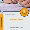 Apostila Servente Escolar Prefeitura de Abaeté MG 2026