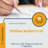 Apostila Técnico De Segurança Do Trabalho Prefeitura de Pereira Barreto SP 2026
