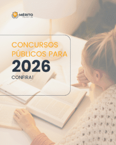 Estudante se preparando para concursos públicos 2026