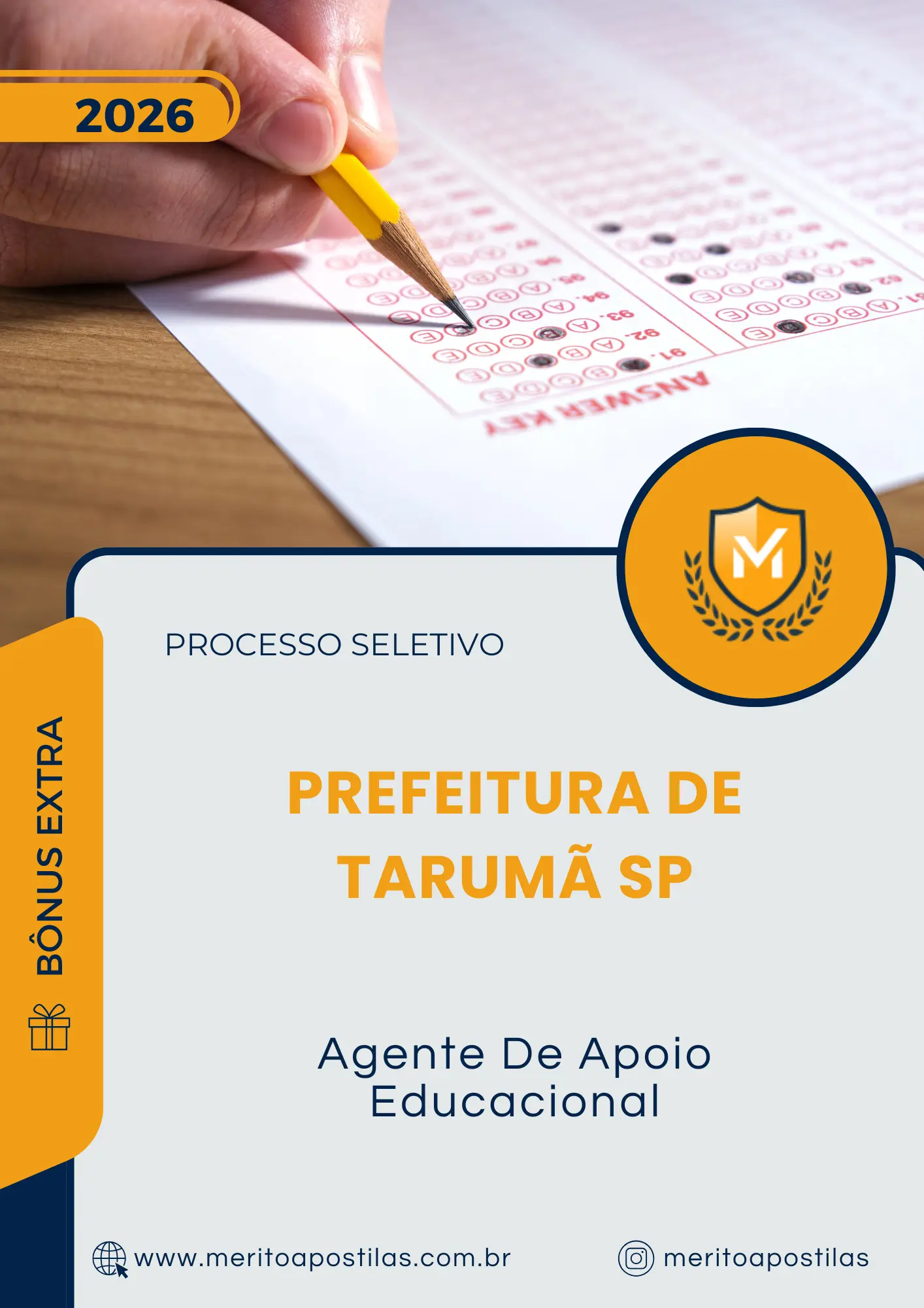 Apostila Agente De Apoio Educacional Prefeitura de Tarumã SP 2026