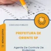Apostila Agente De Controle De Endemias Prefeitura de Oriente SP 2026
