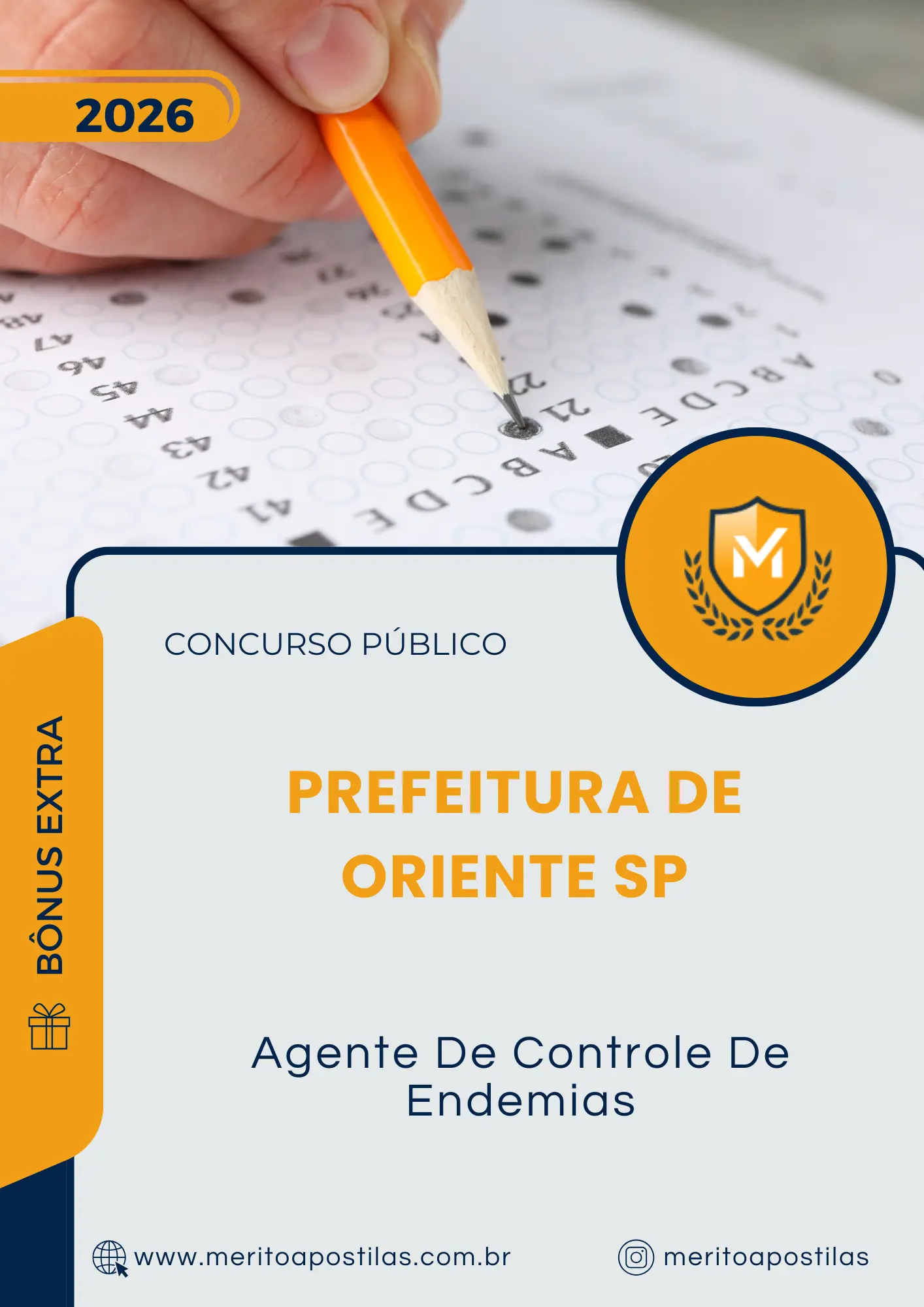 Apostila Agente De Controle De Endemias Prefeitura de Oriente SP 2026