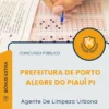 Apostila Agente De Limpeza Urbana Prefeitura de Porto Alegre do Piauí PI 2026