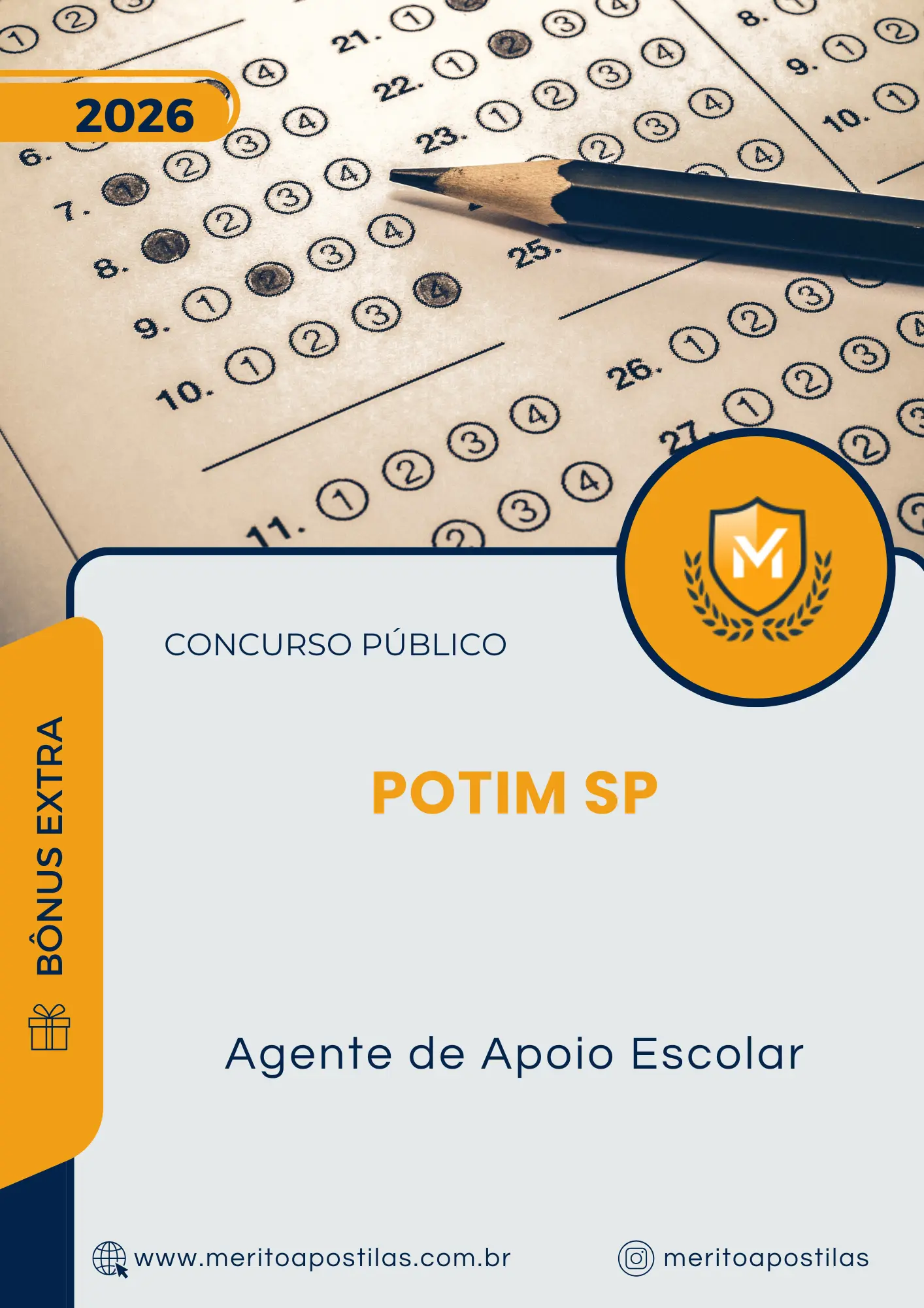 Apostila Agente de Apoio Escolar Prefeitura de Potim SP 2026