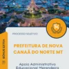 Apostila Apoio Administrativo Educacional Merendeira Prefeitura de Nova Canaã do Norte MT 2026