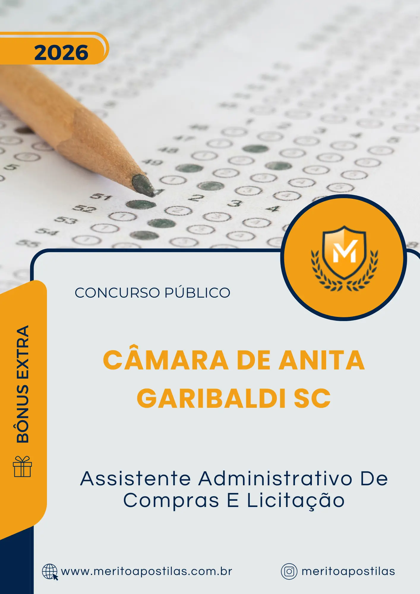 Apostila Assistente Administrativo De Compras E Licitação Câmara de Anita Garibaldi SC 2026