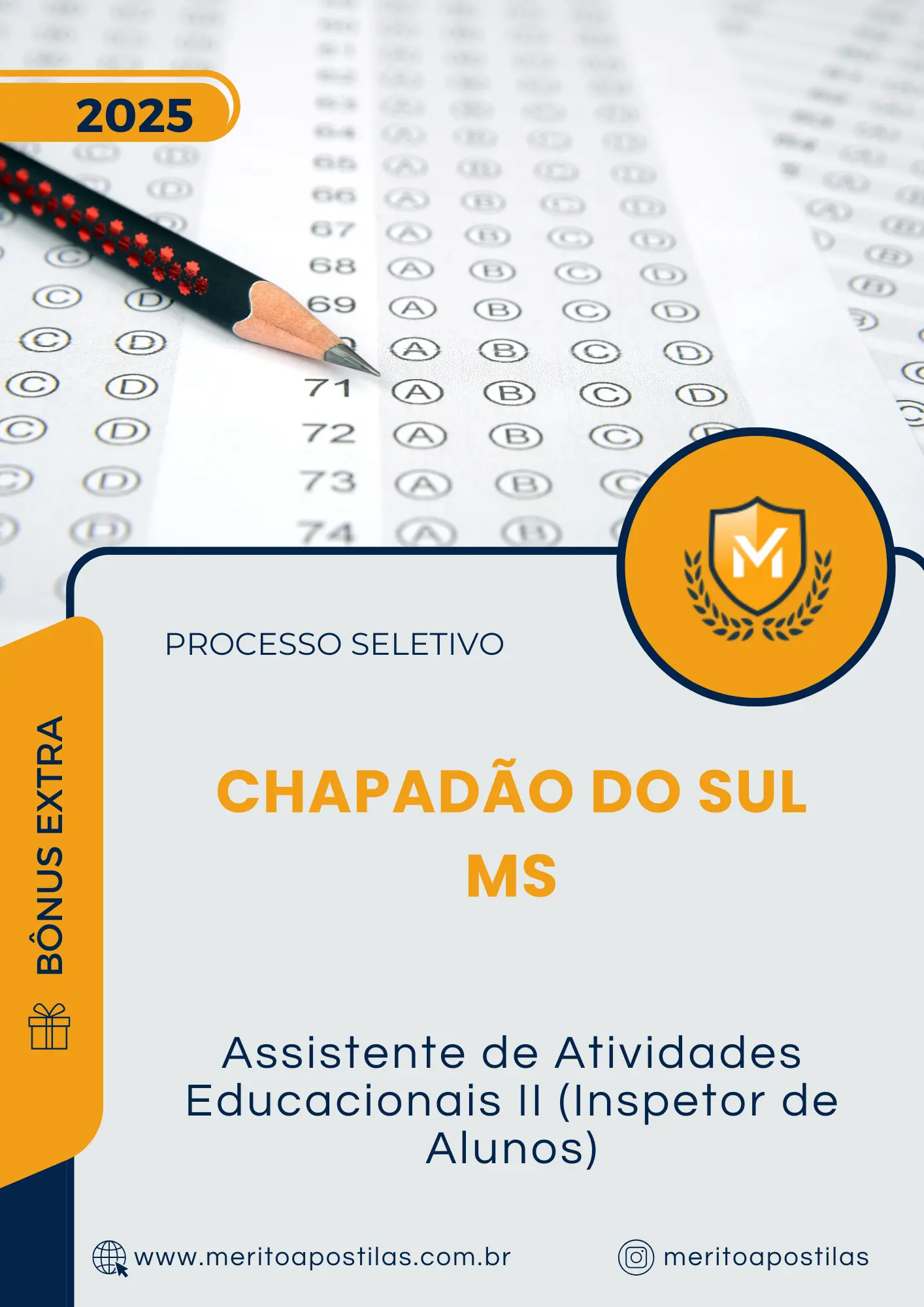 Apostila Assistente de Atividades Educacionais II Inspetor de Alunos Prefeitura de Chapadão do Sul MS 2025
