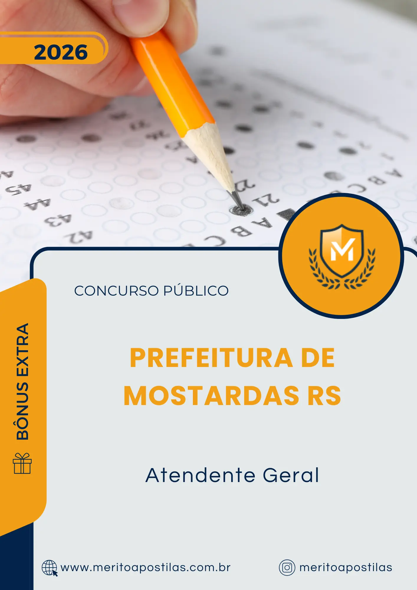 Apostila Atendente Geral Prefeitura de Mostardas RS 2026