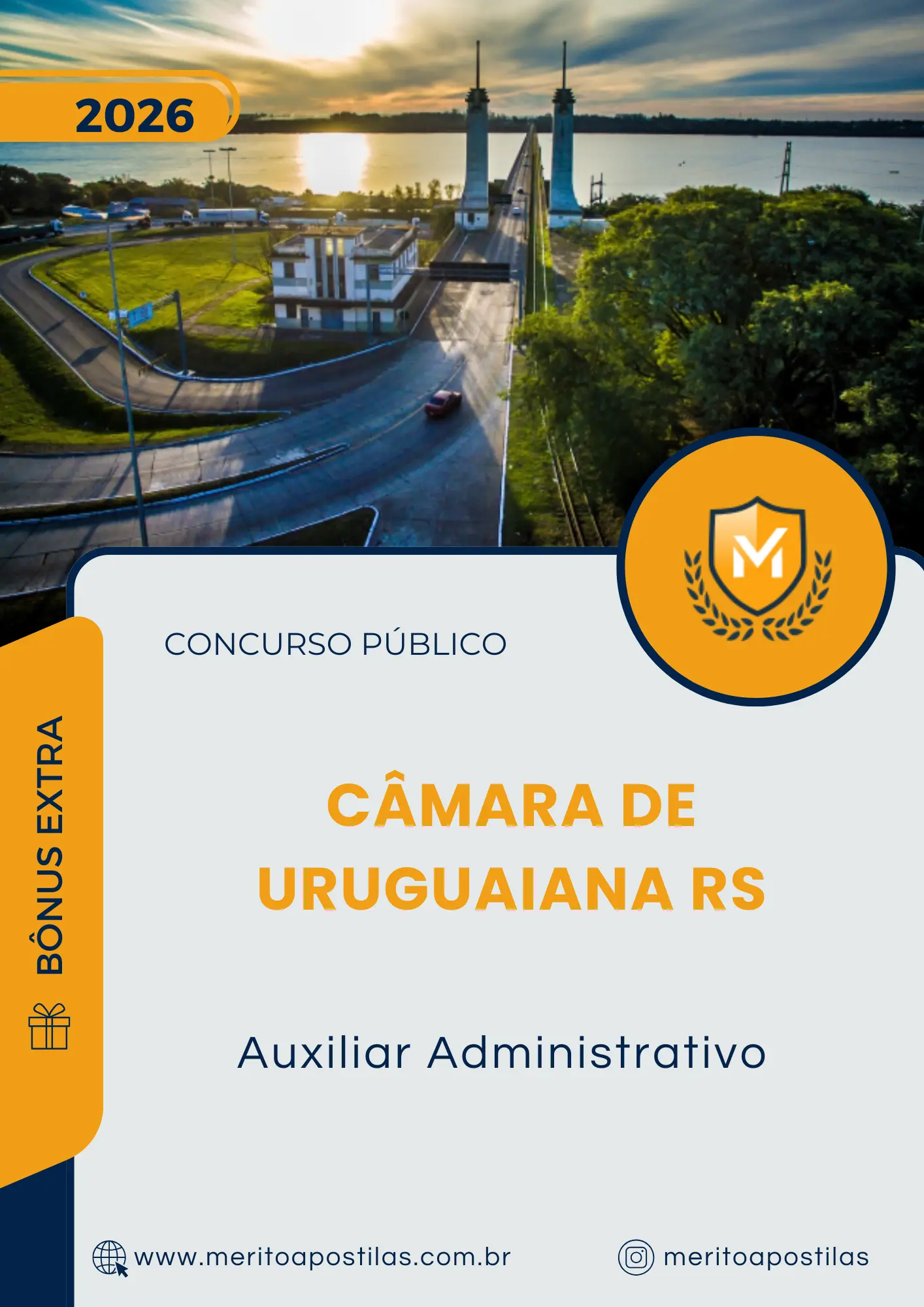 Apostila Auxiliar Administrativo Câmara de Uruguaiana RS 2026