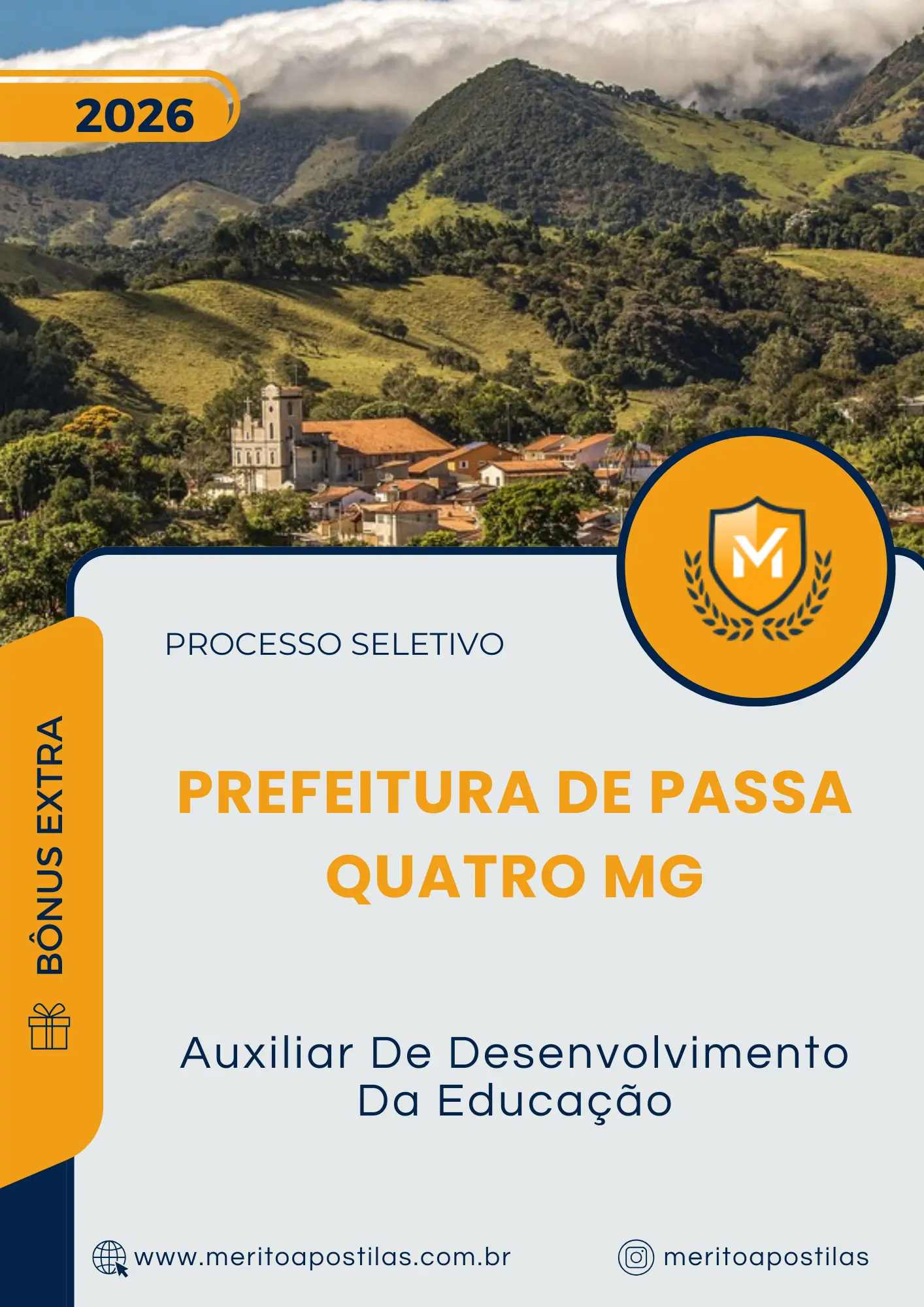 Apostila Auxiliar De Desenvolvimento Da Educação Prefeitura de Passa Quatro MG 2026