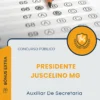 Apostila Auxiliar De Secretaria Prefeitura de Presidente Juscelino MG 2026