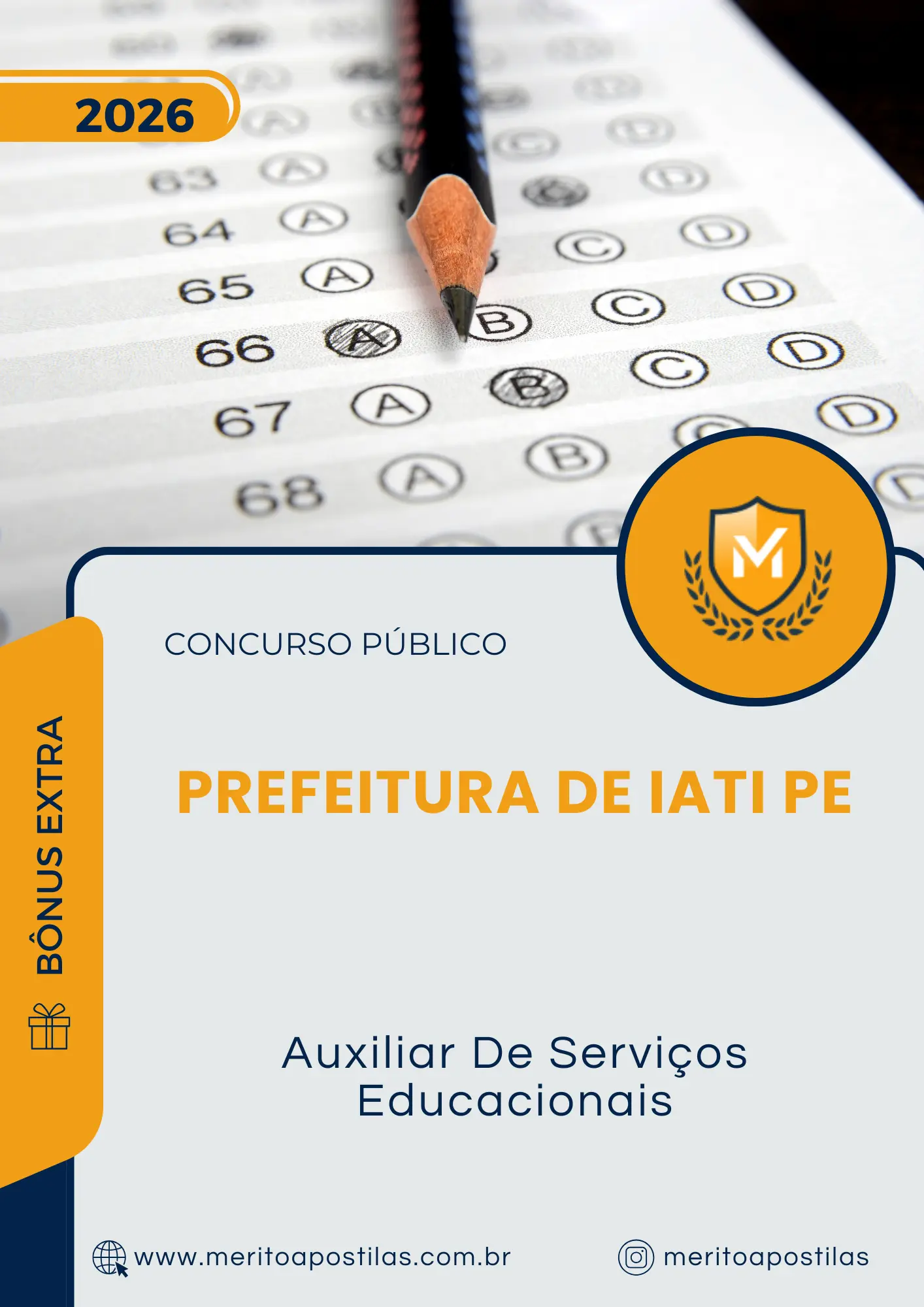 Apostila Auxiliar De Serviços Educacionais Prefeitura de Iati PE 2026
