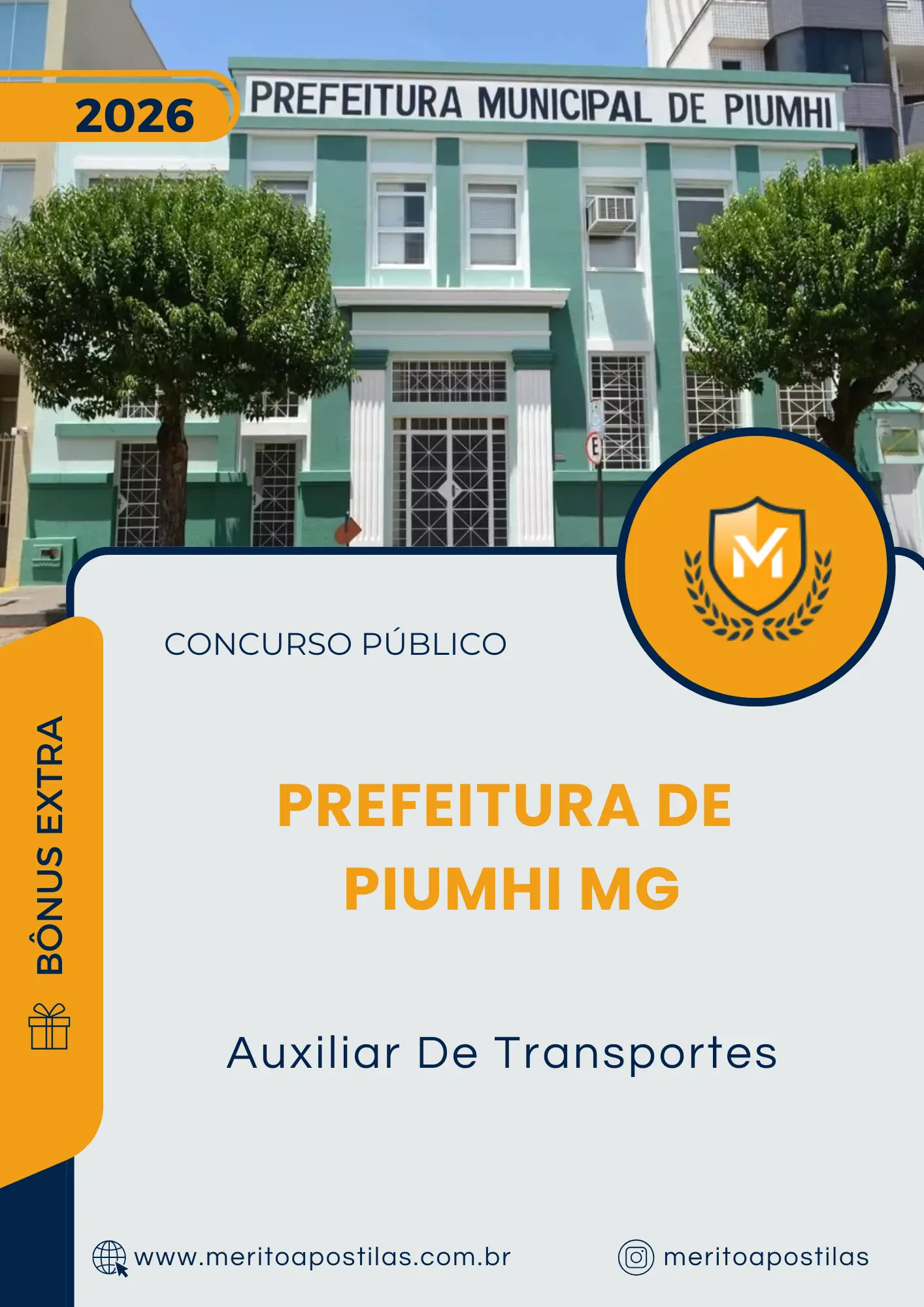 Apostila Auxiliar De Transportes Prefeitura de Piumhi MG 2026