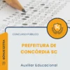 Apostila Auxiliar Educacional Prefeitura de Concórdia SC 2026
