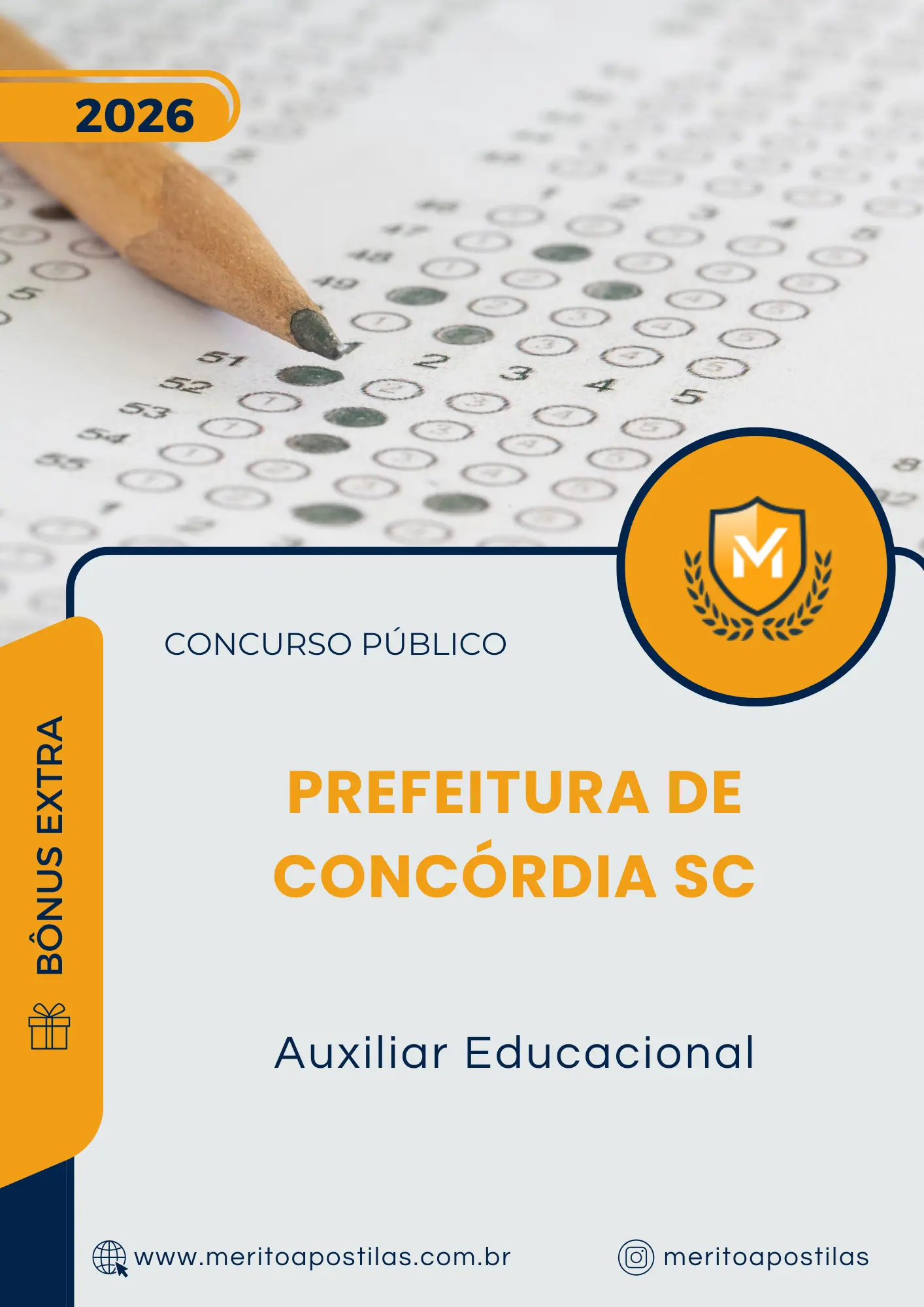 Apostila Auxiliar Educacional Prefeitura de Concórdia SC 2026