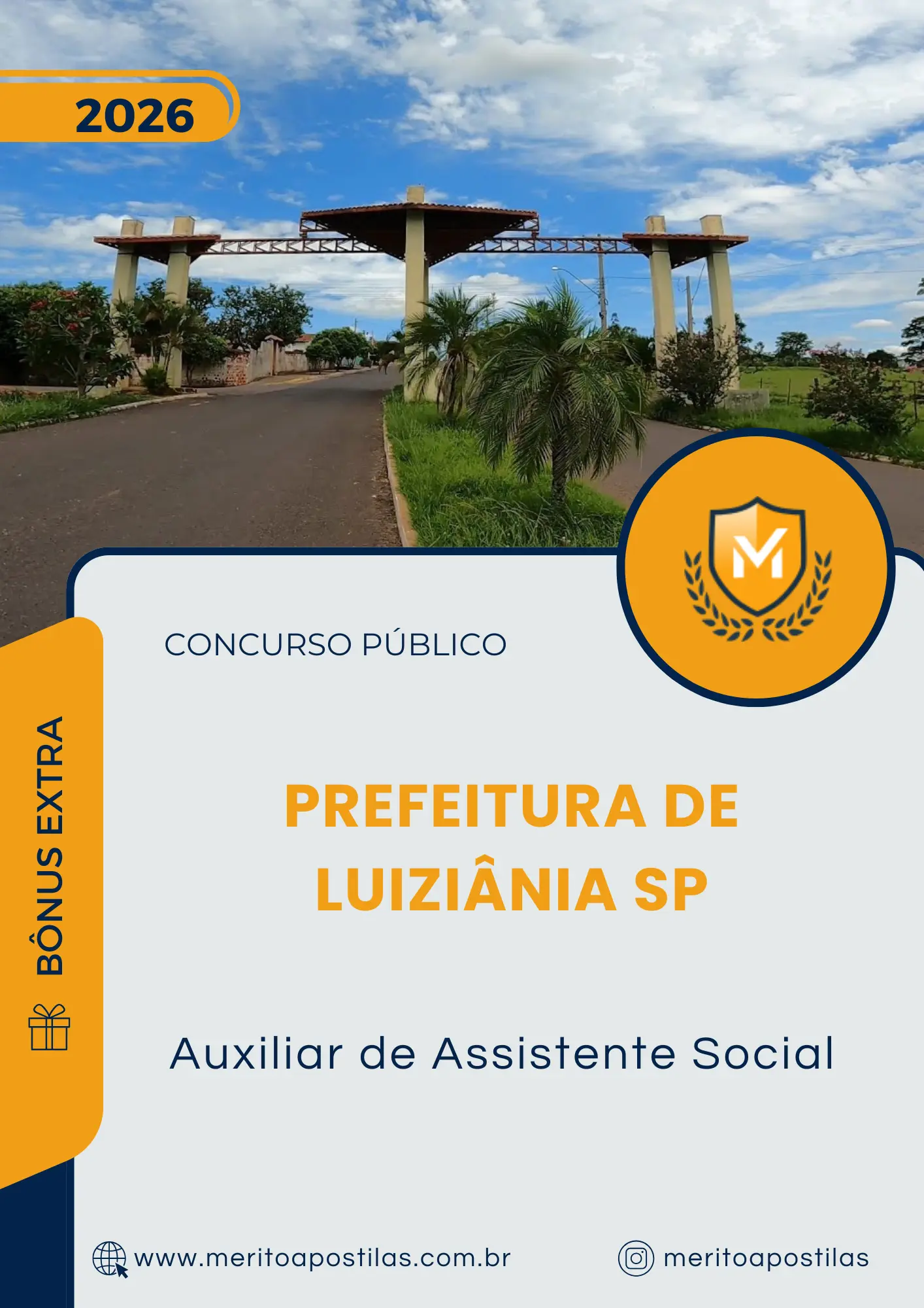 Apostila Auxiliar de Assistente Social Prefeitura de Luiziânia SP 2026