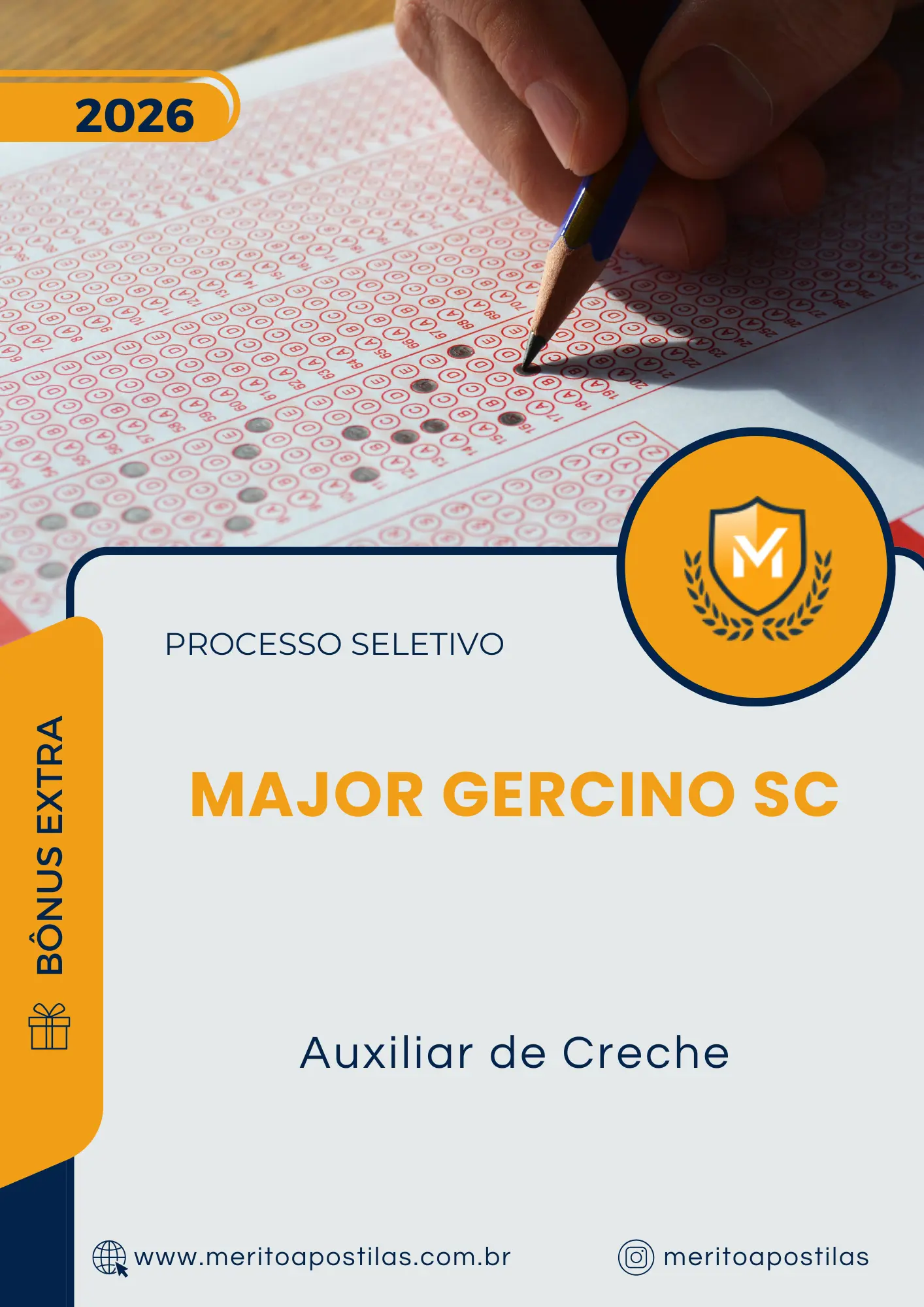 Apostila Auxiliar de Creche Prefeitura de Major Gercino SC 2026
