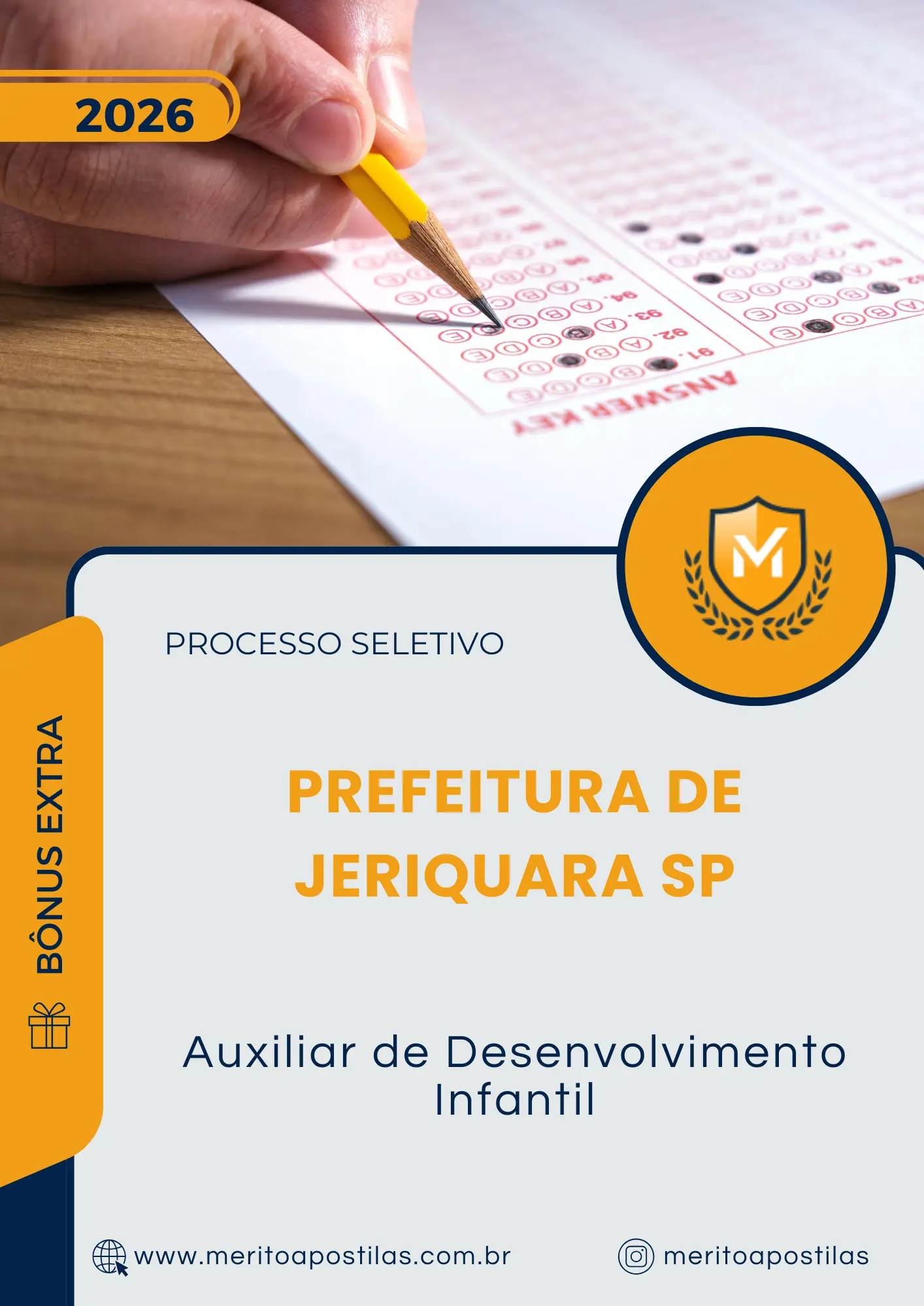 Apostila Auxiliar de Desenvolvimento Infantil Prefeitura de Jeriquara SP 2026