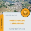 Apostila Auxiliar de Farmácia Prefeitura de Lambari MG 2026