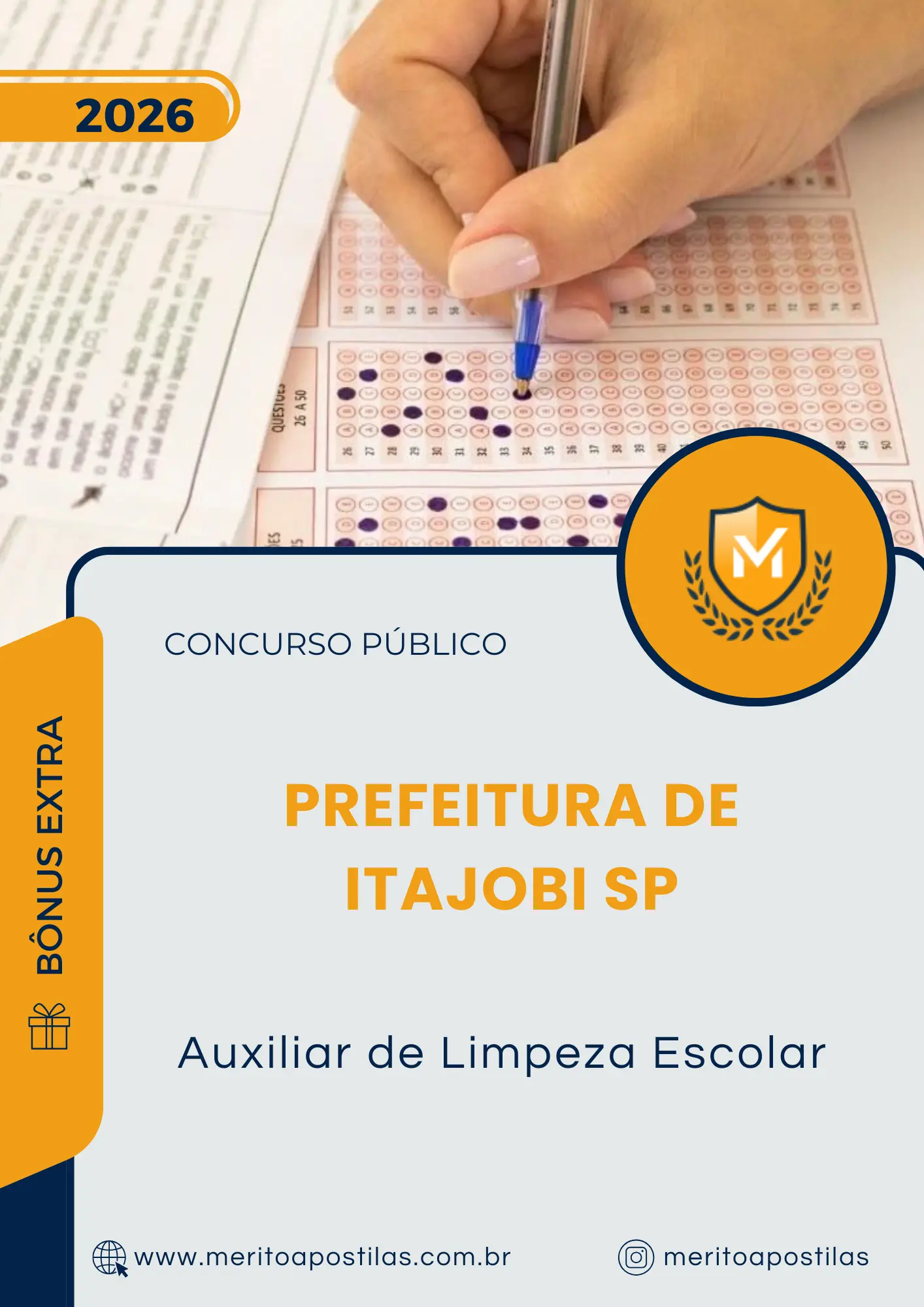Apostila Auxiliar de Limpeza Escolar Prefeitura de Itajobi SP 2026