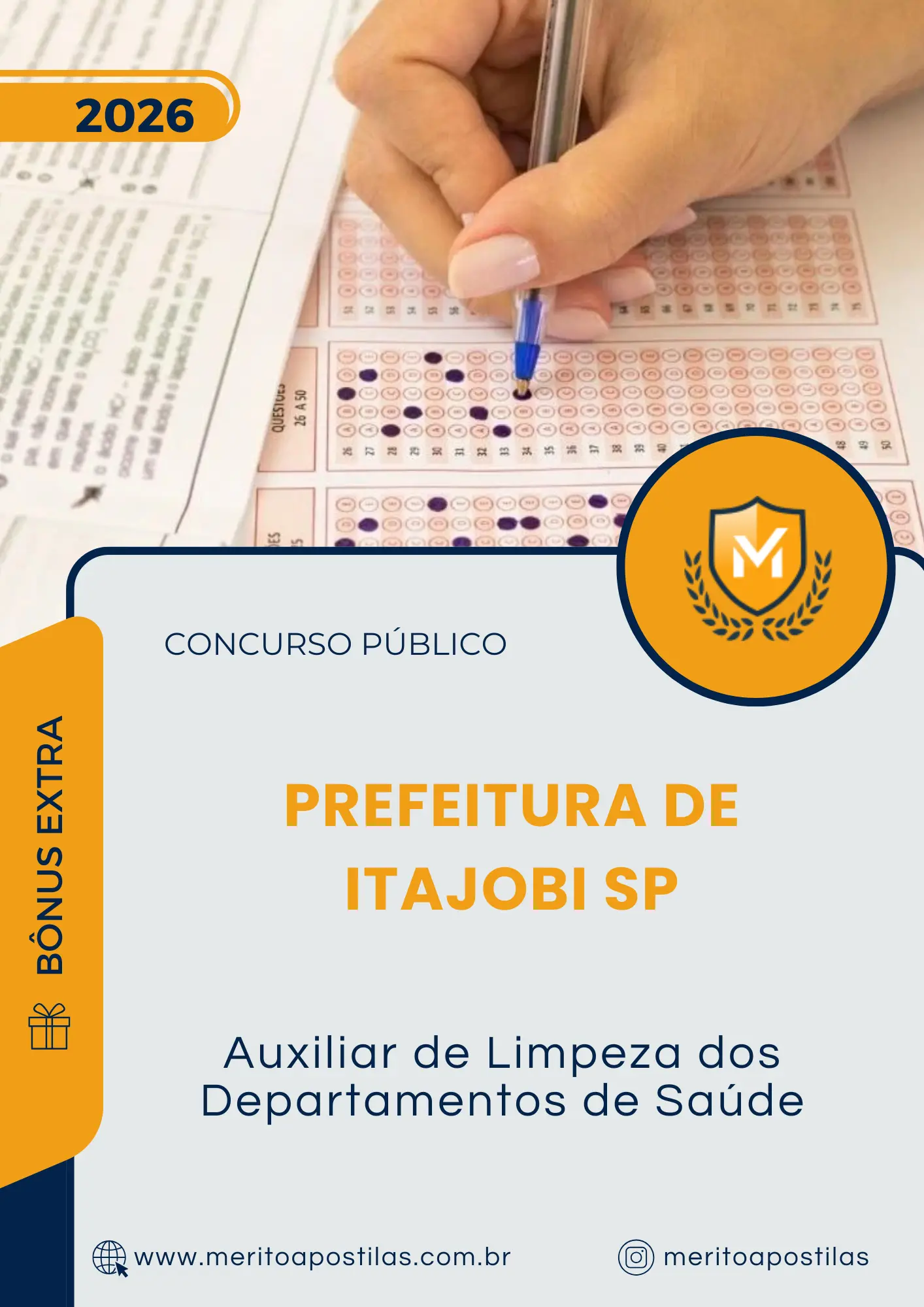 Apostila Auxiliar de Limpeza dos Departamentos de Saúde Prefeitura de Itajobi SP 2026