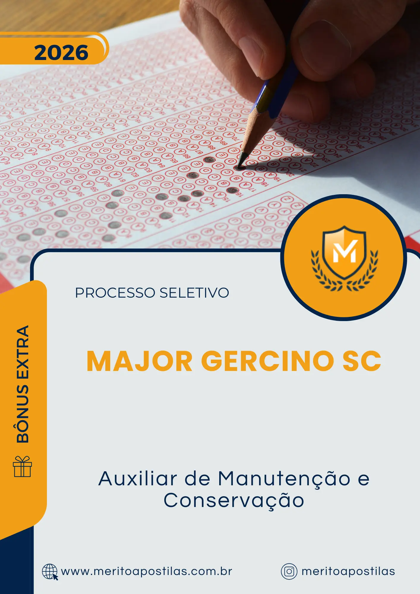 Apostila Auxiliar de Manutenção e Conservação Prefeitura de Major Gercino SC 2026