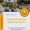 Apostila Auxiliar de Operações Secretaria de Administração Prefeitura de São Bento do Sul SC 2026