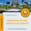 Apostila Auxiliar de Sala de Aula Prefeitura de São José do Calçado ES 2026