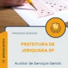 Apostila Auxiliar de Serviços Gerais Prefeitura de Jeriquara SP 2026