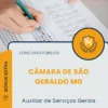 Apostila Auxiliar de Serviços Gerais Câmara de São Geraldo MG 2026