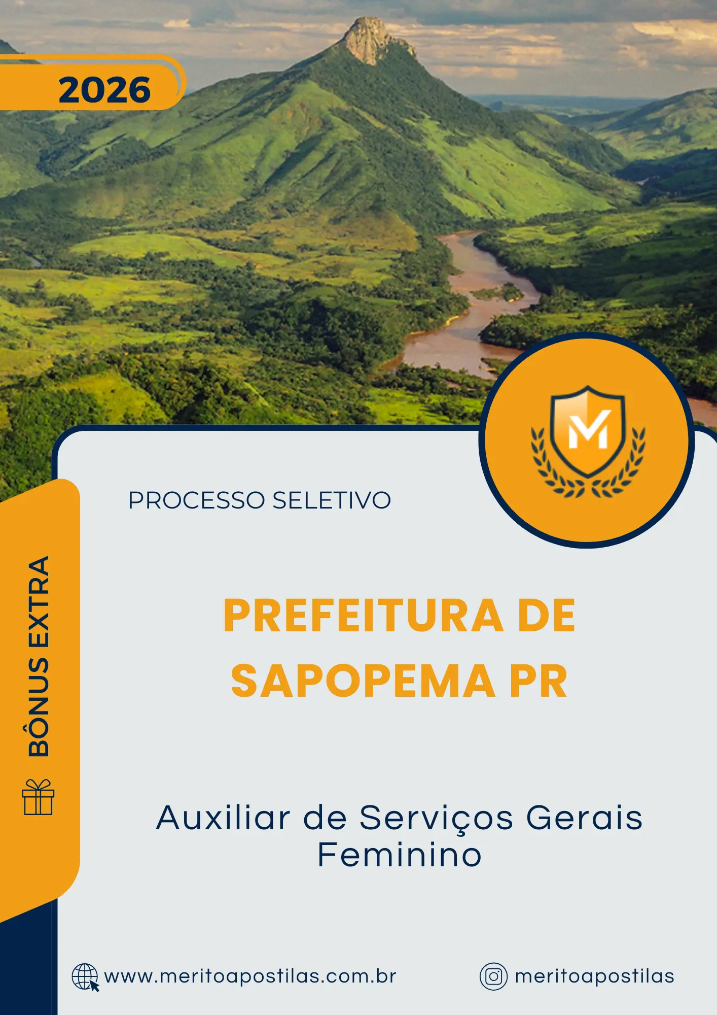 Apostila Auxiliar de Serviços Gerais Feminino Prefeitura de Sapopema PR 2026