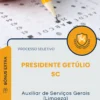 Apostila Auxiliar de Serviços Gerais Limpeza Prefeitura de Presidente Getúlio SC 2026