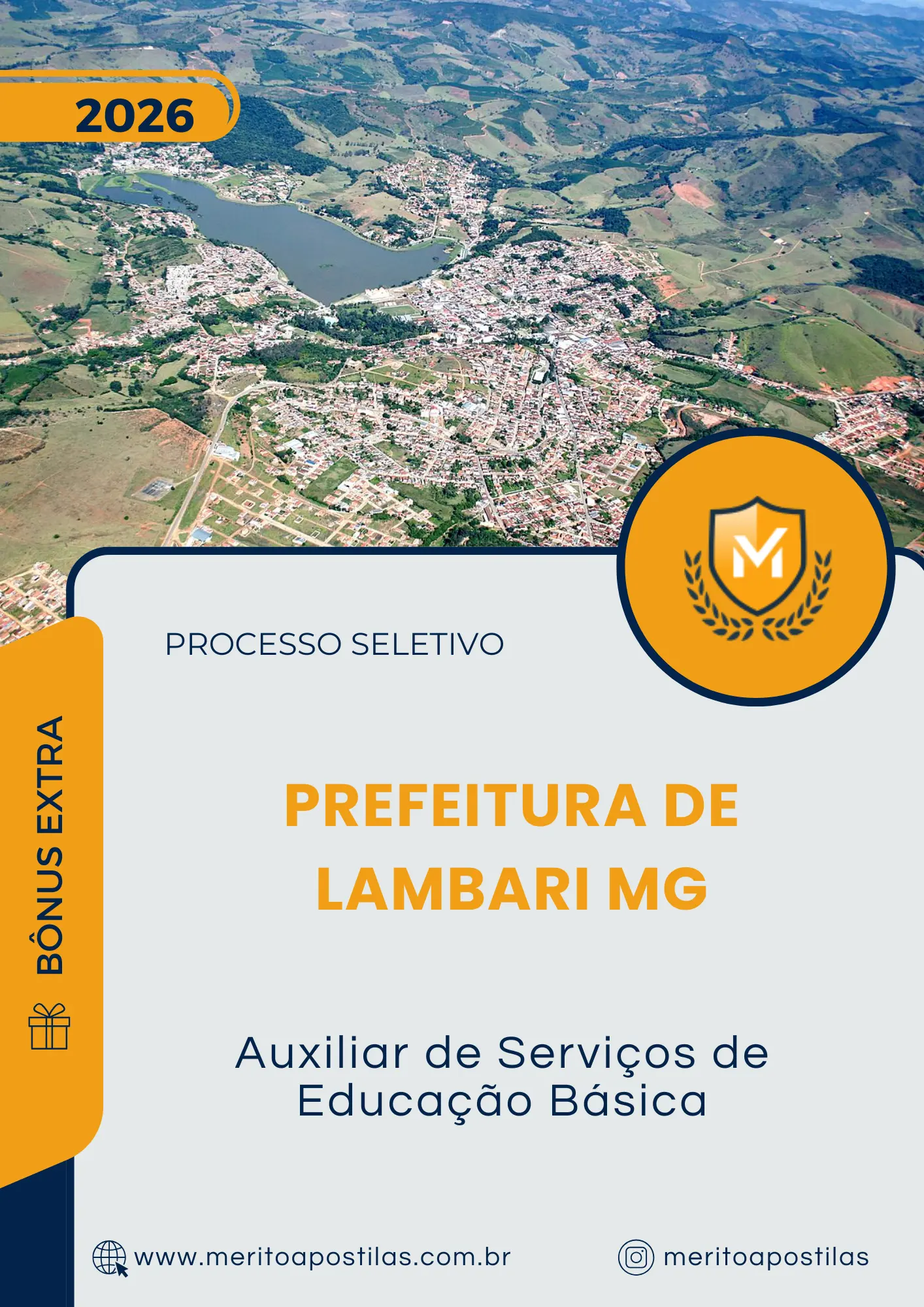 Apostila Auxiliar de Serviços de Educação Básica Prefeitura de Lambari MG 2026