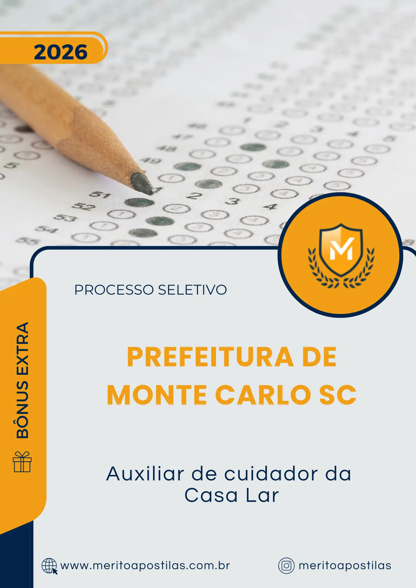 Apostila Auxiliar de cuidador da Casa Lar Prefeitura de Monte Carlo SC 2026